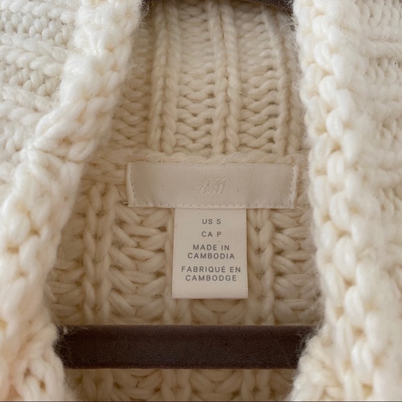 H&M Cable Knit Cream Sweater - Picture 4 of 5